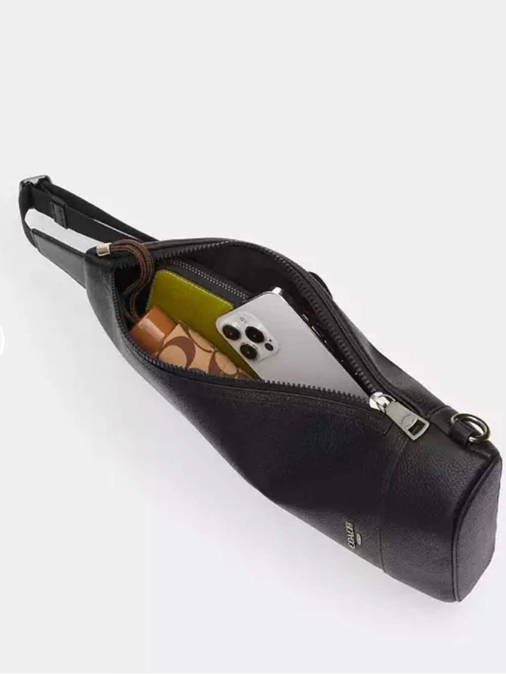 Coach Men's Black Signature Crossbody Sling Bag - Picture 3 of 4